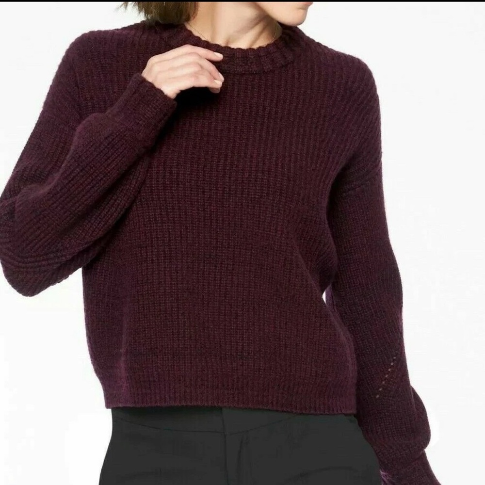 Athleta Cashmere Wool Blend Lucca Crewneck Knit Sweater Small
